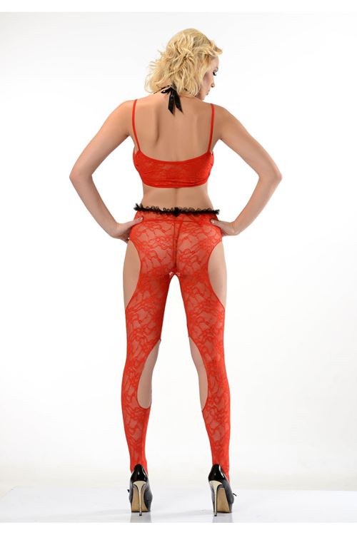 Kırmızı Vücut Çorabı