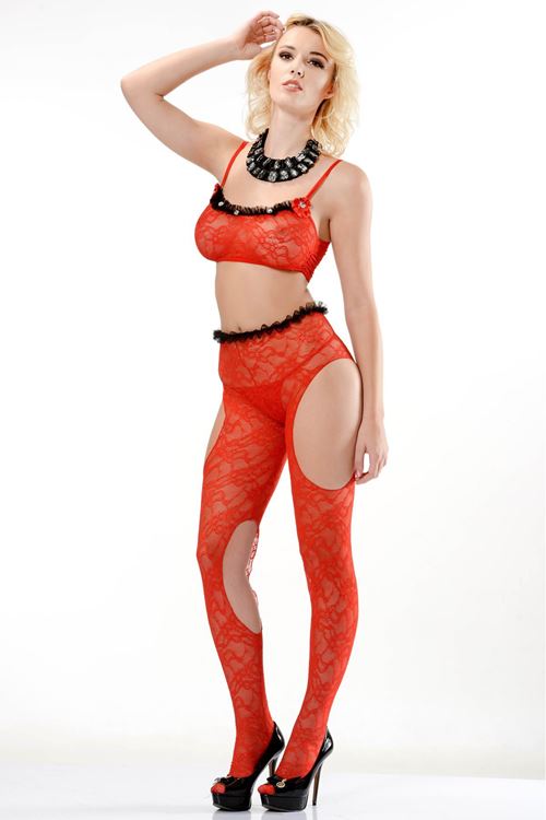 Kırmızı Vücut Çorabı