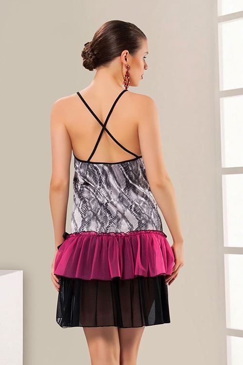 Renkli Dantel Gecelik