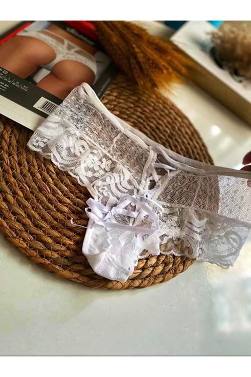 Beyaz Kadın Puanlı Külot Margarita