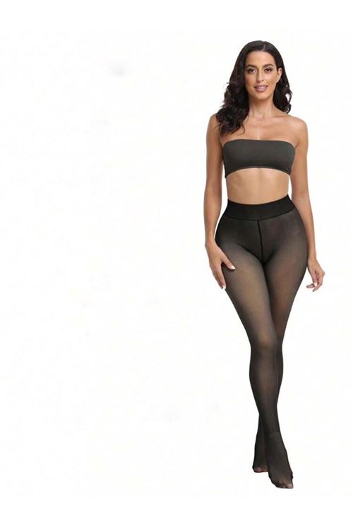 TERMAL PELUŞ SİYAH KÜLOTLU ÇORAP PKC