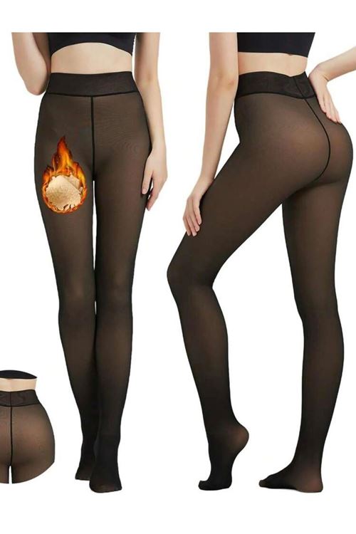 TERMAL PELUŞ SİYAH KÜLOTLU ÇORAP PKC